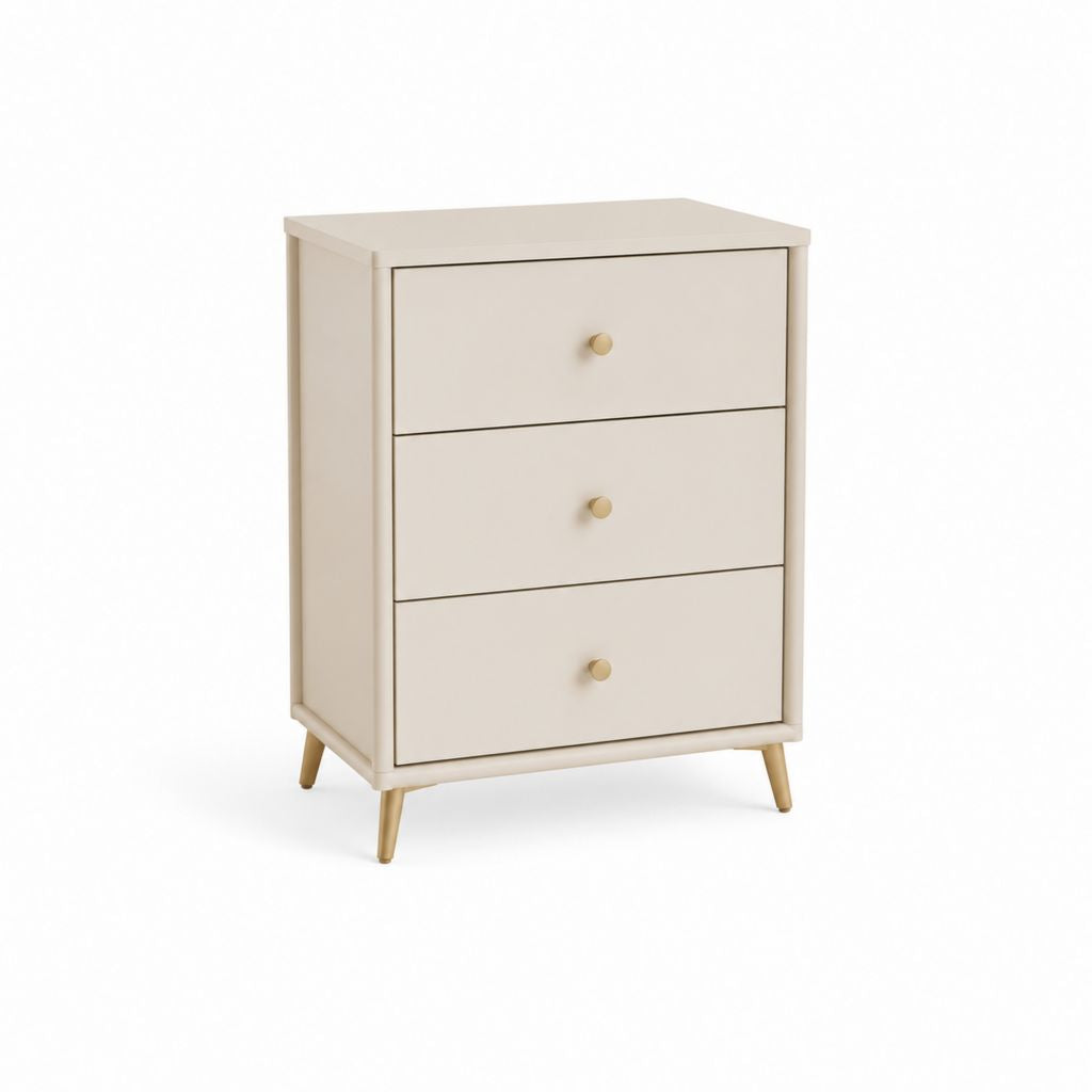 Nachttisch mit 3 Schubladen Creme MDF 60 x 40 x 75 cm